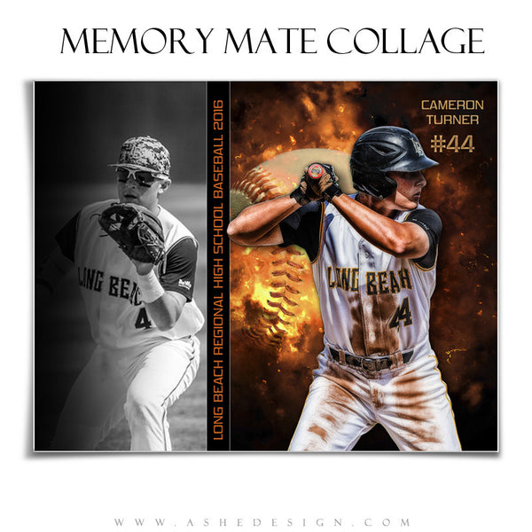 Sports Memory Mates 8x10 - Backdraft Baseball