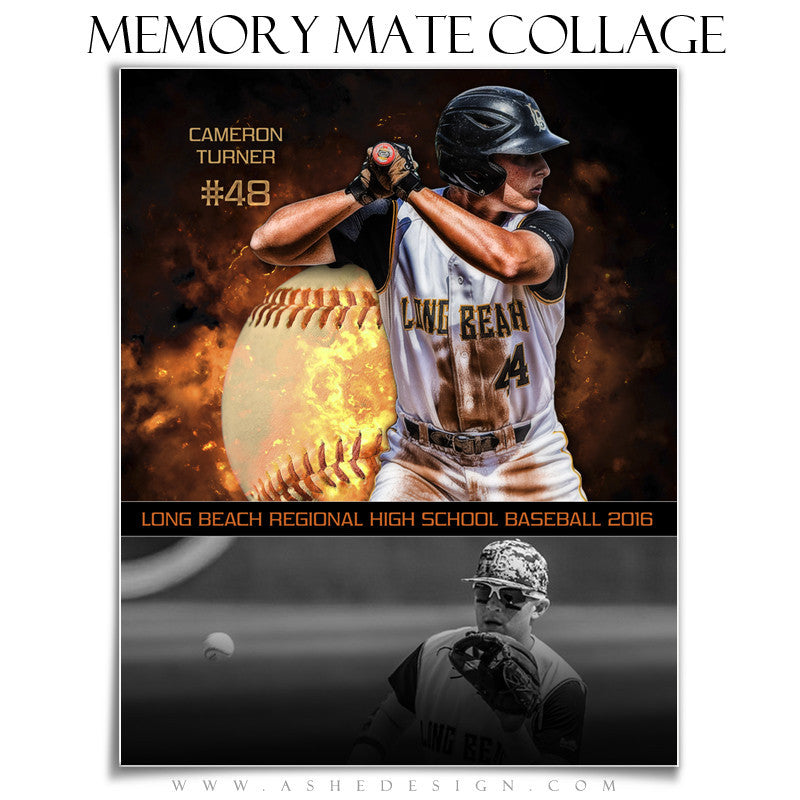 Sports Memory Mates 8x10 - Backdraft Baseball