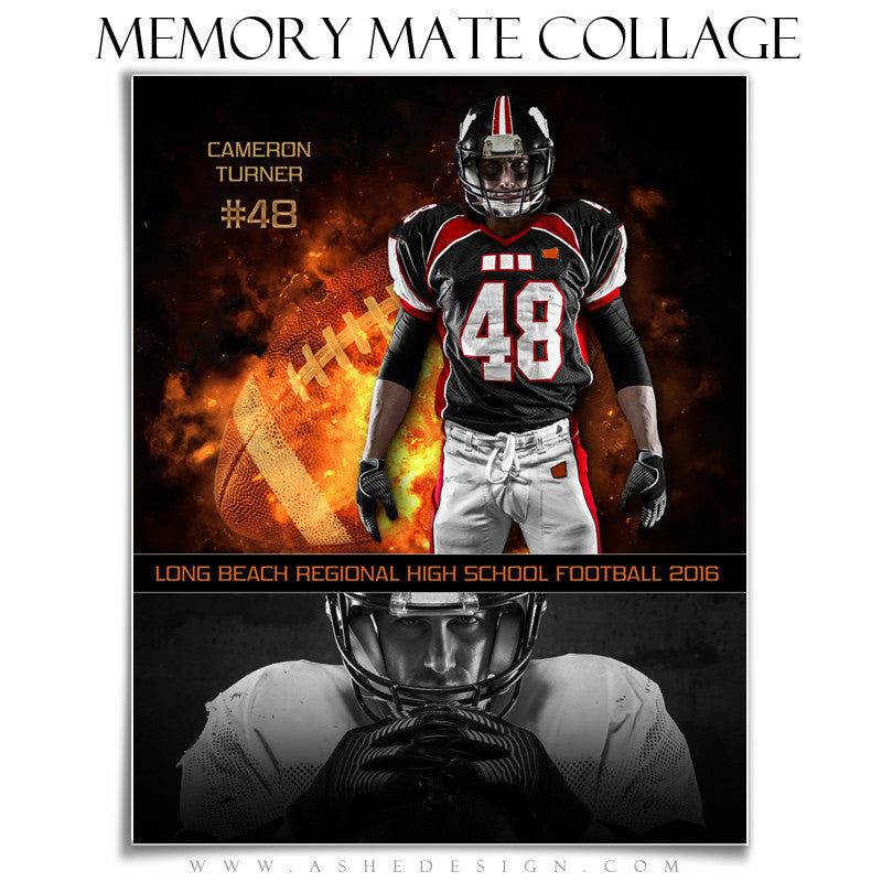 Sports Memory Mates 8x10 - Backdraft Football