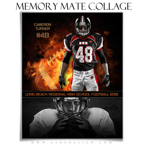 Sports Memory Mates 8x10 - Backdraft Football