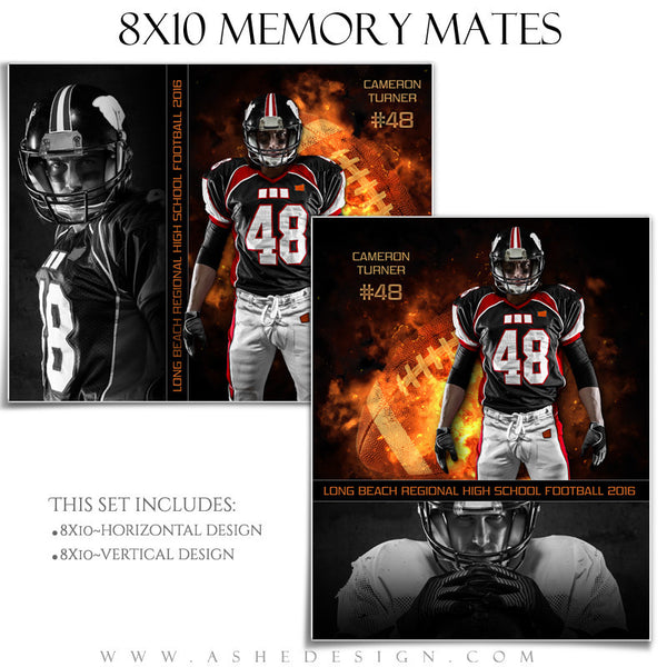 Sports Memory Mates 8x10 - Backdraft Football
