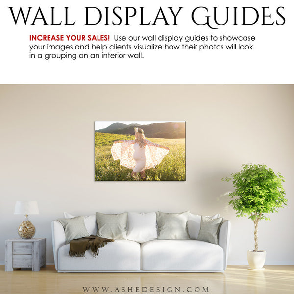 Ashe Design | Photography Wall Display Guide | 1 Image | Photoshop Template