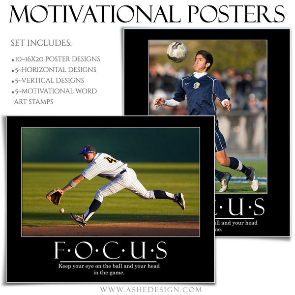 Ashe Design | 16x20 Poster Set | Motivational Series Set1