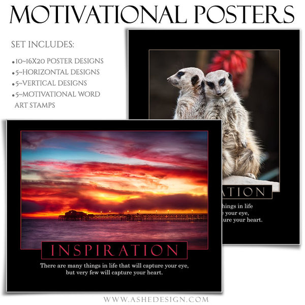 Ashe Design | 16x20 Poster Set | Motivational Series Set3