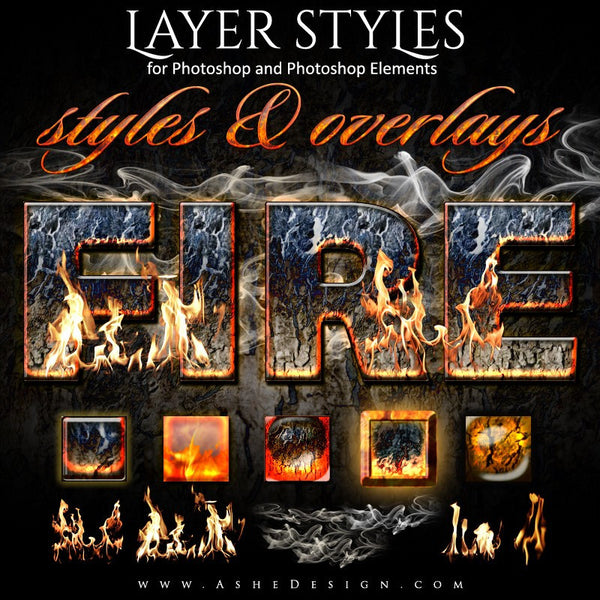 Ashe Design | Photoshop Layer Styles | Fire